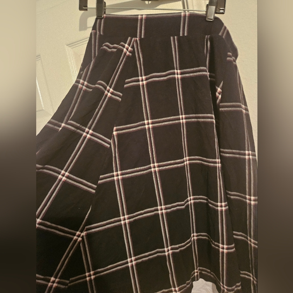 Torrid midi length plaid skirt